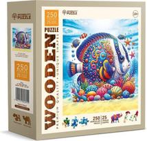 Medinė dėlionė, Egzotinė žuvis, woodencity, HE 0316-L, Wooden puzzles