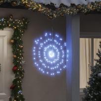 Kalėdiniai šviestuvai fejerverkai 2 vnt šalti balti 140 LED