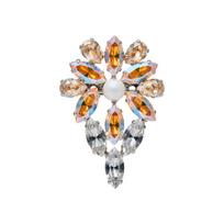 Segė moterims DiamondSky "Mirtel II (Light Topaz Shimmer / Golden Shadow)" su Swarovski kristalais