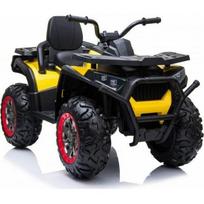Import SUPER-TOYS MEGA DIDELIS keturratis, amortizatoriai, minkšti ratai, pultas, lėtas startas, 4x4 /XMX607 | XMX-607-ŻÓŁTY | 5903641567473