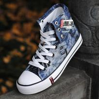 Vyriški laisvalaikio batai Mėlyni vulkanizuoto audinio vyrams Aukštakulniai sportiniai kvėpuojantys vyriški džinsiniai batai Zapatillas Hombre 39