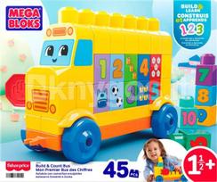 MEGA BLOKS konstravimo ir skaičiavimo autobusas (JKG34)