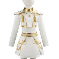 KPop Demonų medžiotojai Vaikų drabužiai Helovino Cosplay Pop dainininkė Zoey Toks pats stilius Mergaičių apranga Karnavalo vakarėlis Vaikų drabužiai 110cm balta