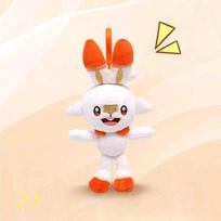 Originalus Pokemon Scorbunny Mielas Pliušinis Žaislas Raktų Pakabukas Kuprinės Pakabukas Raktų Žiedas Modelis Lėlė Gimtadienio Kalėdinės Dovanos Vaikui