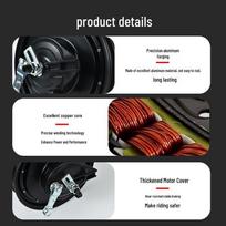 72V 1500W Didelio greičio 10 colių ratų variklis Yadea elektriniam paspirtukui Yadea 10-inch Left Disc Brake 48V/60V 500W 120°
