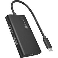 Raidsonic IB-AD1030-C, adapter black, USB Type-C, HDMI 61202