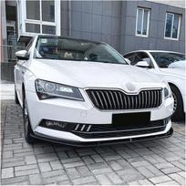 Skoda Superb B8 III 3V3 3V5 2015-2019 Priekinio buferio lūpos spoileris Automobilio difuzorius Skirstytuvas Tiuningo apsauga Separatorius Kėbulo komplektas