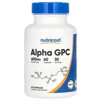 Nutricost, Alpha-GPC, 600 mg, 60 kapsulių (300 mg vienoje kapsulėje)