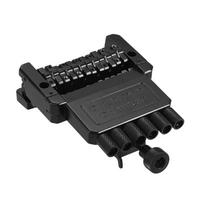 6 stygų elektrinės gitaros tremolo tiltelis-uodegėlė, skirtas be galvos gitaros daliai, juodas