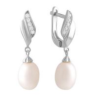 Sidabriniai auskarai su natūraliais perlais 6,5 ct (2041290) balta