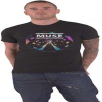 Muse T Shirt Resistance Moon Band Logo Official Mens Black S juoda