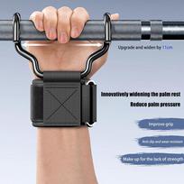 Weight Lifting Hook Grips With Wrist Wraps Hand-Bar Wrist Strap Gym Fitness Hook Weight Strap Pull-Ups Power Lifting Gloves A