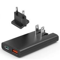 Choetech PD6011 PD65W GaN slim USB-A+C mini charger (black)