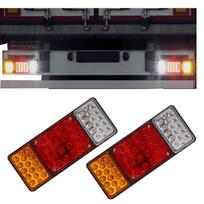 2 vnt. 12V LED sunkvežimio priekabos galiniai žibintai 44 LED, skirti Isuzu Elf NPR NKR NHR NRR FSR FRR GMC W serijai gintaras/raudona