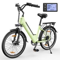 ESKUTE C100+ Elektrinis dviratis suaugusiems 250W galia 36V 10.4Ah baterija 120kg maksimali apkrova Miesto kelionėms E-dviratis balta