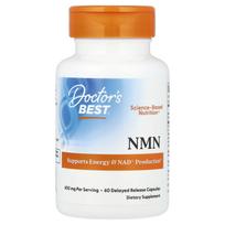 Doctor's Best, NMN, 400 mg, 60 uždelsto atpalaidavimo kapsulių (200 mg vienoje kapsulėje)