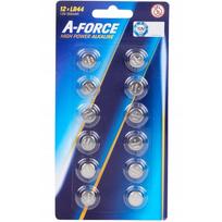 Šarminės baterijos LR44, 1,5V, 120 mAh, 12 vnt