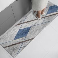 Šiuolaikiniai pilki geometriniai virtuvės kilimėliai grindims plaunamas minkštas, putplasčio vonios kambario kilimėlis, sugeriantis prieškambario kilimėlis 40x60cm 1pcs