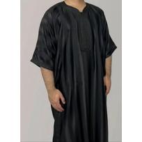 Vyriškas siuvinėtas maldos ilgas chalatas suknelė arabų jaunimui tamsiai žalias musulmoniškas chalatas plius dydis XXXXL balta