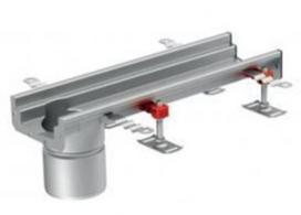ACO modulinis 125 nerūdijančio plieno latakas 153x50x1000 mm, H50, galinis išleidimas DN125