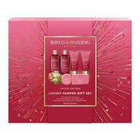 Vonios dovanų rinkinys Baylis & Harding Midnight Cherry, 7 vnt., vonios druskos ir bombos, 860 ml