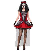 "MUJER DIA DE LOS MUERTOS" (suknelė, pirštinės be pirštų, galvos apdangalas)