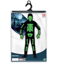 Karnavalinis kostiumas, 3D skeletas, Widmann, 3 dalys su kombinezonu, gobtuvo kauke ir pirštinėmis