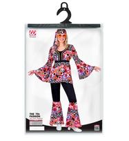 „70-ųjų GROOVY STYLE – rožiniai mažyčiai burbuliukai“ (marškinėliai, kelnės, galvos juosta)