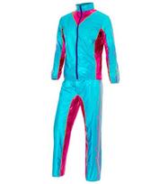 „AZURE METALLIC ELECTRONIC DANCE MUSIC PARTY FASHION SPORTINIS KOSTIUMAS“ (striukė, kelnės)