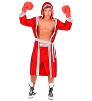 „BOXEUR“ raudona (apsiaustas su gobtuvu ir diržu, šortai)