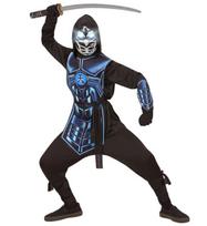 „CYBER NINJA“ (paltas su gobtuvu, liemenė, diržas, rankų apsaugos, kaukė su mirksinčiomis šviečiančiomis akimis ir 3 roboto balso garsais)