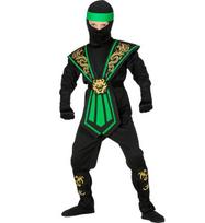 „GREEN KOMBAT NINJA“ (kombinezonas, krūtinės apsauga, diržas, rankų ir kojų raiščiai, kaukė, galvos juosta)