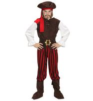 „KARIBŲ PIRATAS“ (marškinėliai su liemene, kelnėmis, diržu, batų užvalkalais, galvos juosta, kepure)