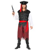 „KARIBŲ PIRATAS“ (marškinėliai su liemene, kelnėmis, diržu, galvos juosta, skrybėle)