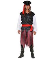 „KARIBŲ PIRATAS“ (marškinėliai su liemene, kelnėmis, diržu, galvos juosta, skrybėle)