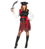 „KARIBŲ PIRATAS“ (marškinėliai su liemene, sijonu, diržu, galvos juosta, skrybėle)