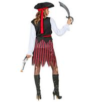 „KARIBŲ PIRATAS“ (marškinėliai su liemene, sijonu, diržu, galvos juosta, skrybėle)