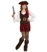 „KARIBŲ PIRATŲ MERGINA“ (suknelė, diržas, batų užvalkalai, galvos juosta, skrybėlė)