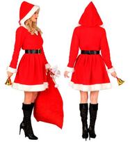 „MISS SANTA“ (suknelė su gobtuvu, diržas)