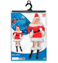 „MISS SANTA“ aksomas ir pliušas (suknelė, diržas, kepurė)