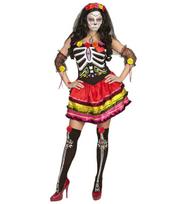 „MOJER DIA DE LOS MUERTOS“ (suknelė, pirštinės be pirštų, kelnės iki šlaunų, galvos apdangalas su šydu)