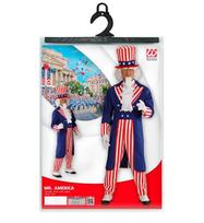 „MR. AMERIKA“ (frakas, marškiniai su žabotu, kelnės, skrybėlė)