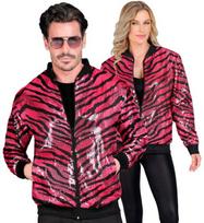 „PARTY FASHION BOMBER“ (rožinis, blizgučiais puoštas, gyvūno stiliaus bombarduotojas)