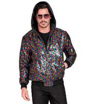 „PARTY FASHION HOODED BOMBER“ (įvairiaspalvis blizgučiais puoštas gobtuvas)