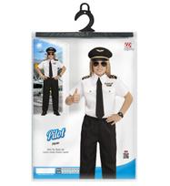 Karnavalinis kostiumas, Pilotas, Widmann, 4 dalys su marškiniais, kaklaraiščiu, kelnėmis ir skrybėle