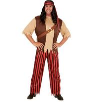 Karnavalinis kostiumas, Piratas, Widmann, 5 dalys su marškinėliais, liemene, diržu, kelnėmis ir galvos apdangalu