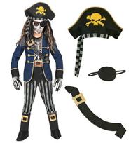„PIRATO KAPITONO SKELETAS“ (paltas su marškiniais, diržas ir kardo juosta, kelnės su batų antgaliais, kepurė su bandana)