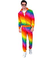„PIXEL RAINBOW PARTY FASHION SPORTINIS KOSTIUMAS“ (striukė, kelnės)