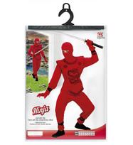 „RAUDONASIS NINJA“ (paltas su raiščiais, kelnės su raiščiais, krūtinės šarvai, kaukė)