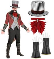 „SINISTER RINGMASTER“ (striukė su liemene, kaukolės žabo, pirštinės, kepurė)